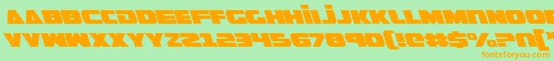 GuardianLeftalic Font – Orange Fonts on Green Background