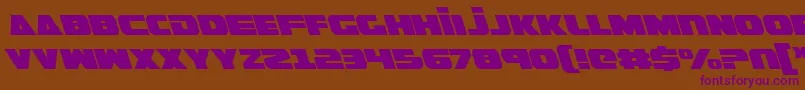 GuardianLeftalic Font – Purple Fonts on Brown Background