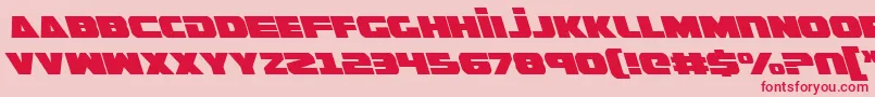 GuardianLeftalic Font – Red Fonts on Pink Background