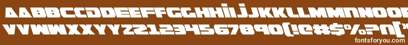 GuardianLeftalic Font – White Fonts on Brown Background