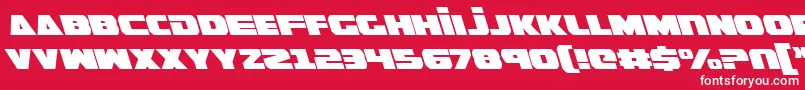 GuardianLeftalic Font – White Fonts on Red Background