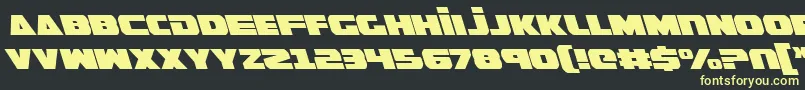 GuardianLeftalic Font – Yellow Fonts on Black Background