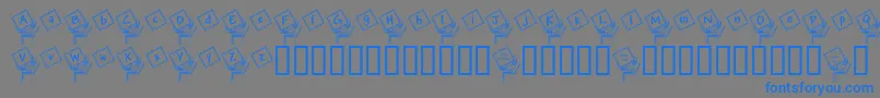 JackintheboxKg Font – Blue Fonts on Gray Background