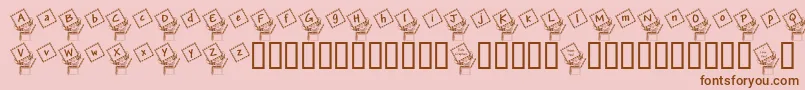 JackintheboxKg Font – Brown Fonts on Pink Background