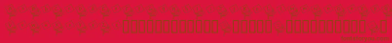JackintheboxKg Font – Brown Fonts on Red Background