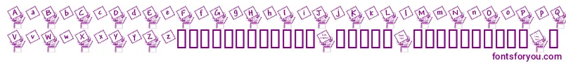 Шрифт JackintheboxKg – фиолетовые шрифты на белом фоне