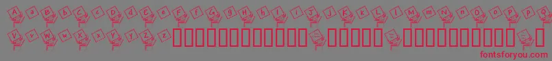 Шрифт JackintheboxKg – красные шрифты на сером фоне