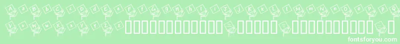 JackintheboxKg Font – White Fonts on Green Background