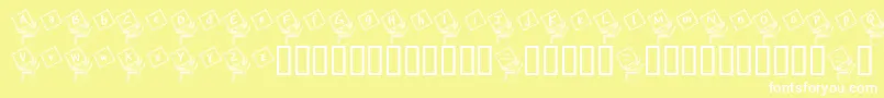 JackintheboxKg Font – White Fonts on Yellow Background