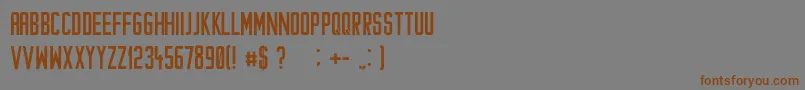 Cataclysmo-fontti – ruskeat fontit harmaalla taustalla