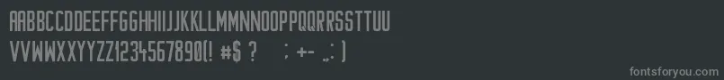 フォントCataclysmo – 黒い背景に灰色の文字