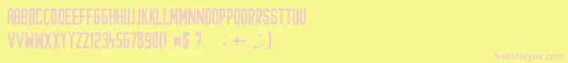 Cataclysmo Font – Pink Fonts on Yellow Background