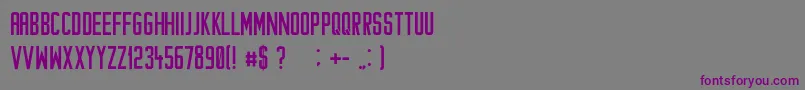 Cataclysmo-fontti – violetit fontit harmaalla taustalla