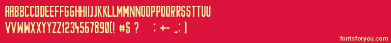 Cataclysmo Font – Yellow Fonts on Red Background