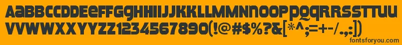 MeposaRegular Font – Black Fonts on Orange Background