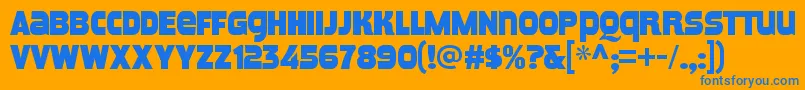 Lisätietoja MeposaRegular-fontista MeposaRegular-fontti – siniset fontit oranssilla taustalla