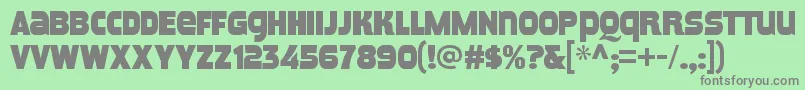 MeposaRegular Font – Gray Fonts on Green Background
