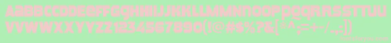 MeposaRegular Font – Pink Fonts on Green Background