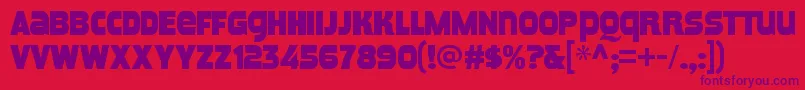MeposaRegular Font – Purple Fonts on Red Background