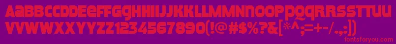 MeposaRegular Font – Red Fonts on Purple Background