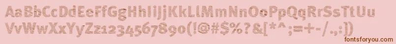 ABebedera Font – Brown Fonts on Pink Background