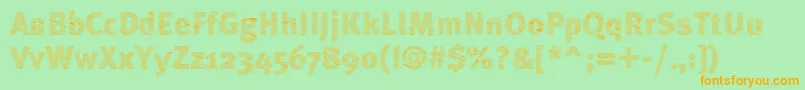 ABebedera Font – Orange Fonts on Green Background