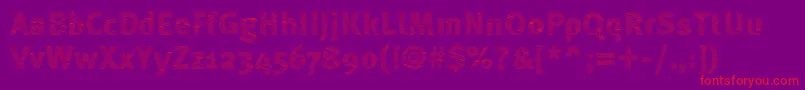 ABebedera Font – Red Fonts on Purple Background