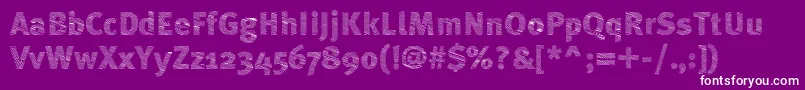 ABebedera Font – White Fonts on Purple Background