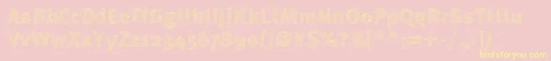 ABebedera Font – Yellow Fonts on Pink Background