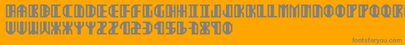 フォントEkster – オレンジの背景に灰色の文字