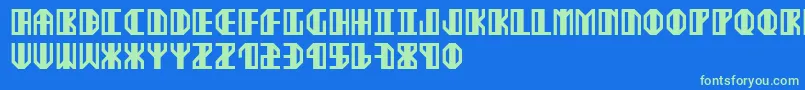 Шрифт Ekster – зелёные шрифты на синем фоне