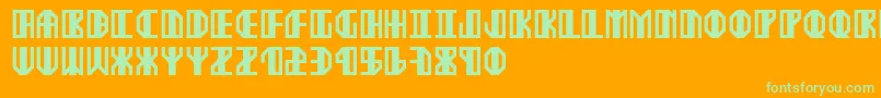 Шрифт Ekster – зелёные шрифты на оранжевом фоне