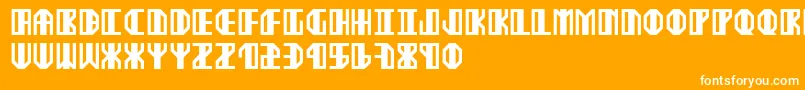 フォントEkster – オレンジの背景に白い文字