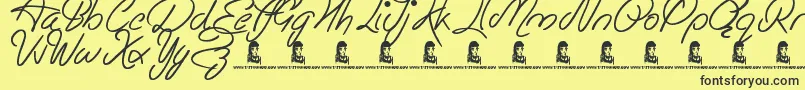 EasyRider Font – Black Fonts on Yellow Background