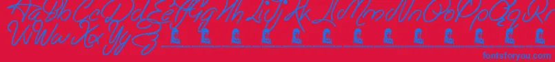 More about EasyRider Font EasyRider Font – Blue Fonts on Red Background