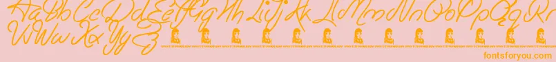 EasyRider Font – Orange Fonts on Pink Background