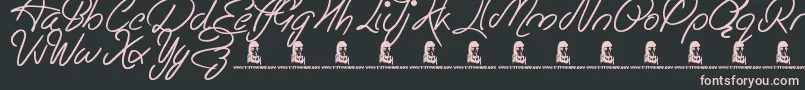 EasyRider Font – Pink Fonts on Black Background