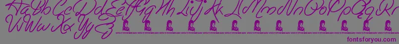 EasyRider Font – Purple Fonts on Gray Background