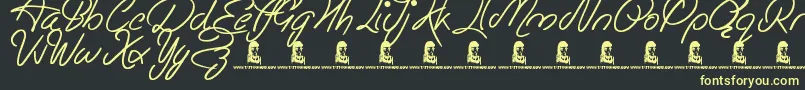 More about EasyRider Font EasyRider Font – Yellow Fonts on Black Background