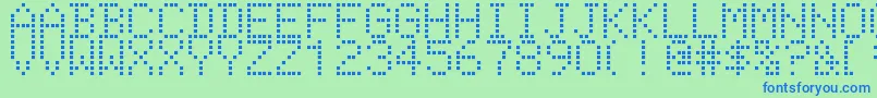 DavSets Font – Blue Fonts on Green Background