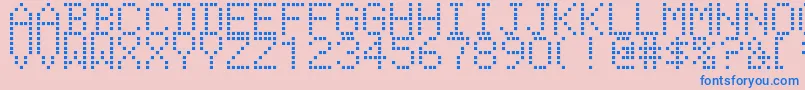 DavSets Font – Blue Fonts on Pink Background