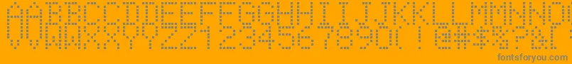 DavSets Font – Gray Fonts on Orange Background