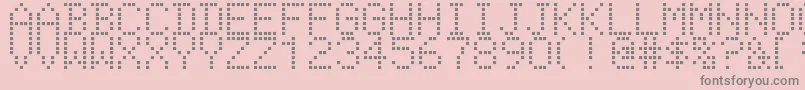 DavSets Font – Gray Fonts on Pink Background