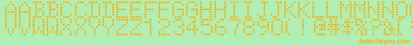 DavSets Font – Orange Fonts on Green Background