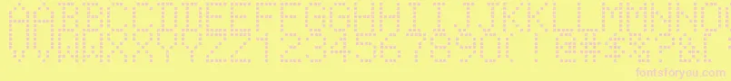 DavSets Font – Pink Fonts on Yellow Background