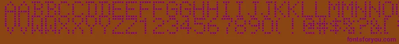 DavSets Font – Purple Fonts on Brown Background