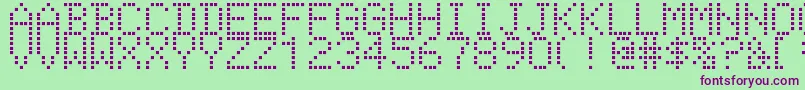 DavSets Font – Purple Fonts on Green Background