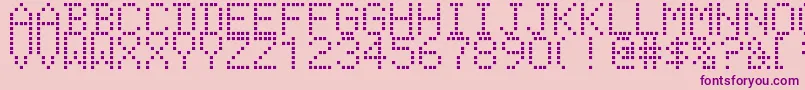 DavSets Font – Purple Fonts on Pink Background