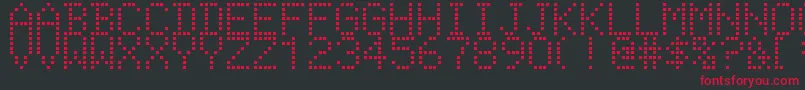 DavSets Font – Red Fonts on Black Background