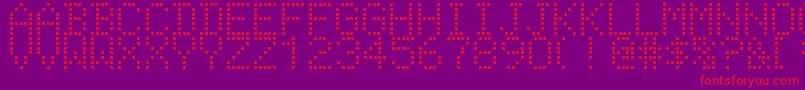 DavSets Font – Red Fonts on Purple Background